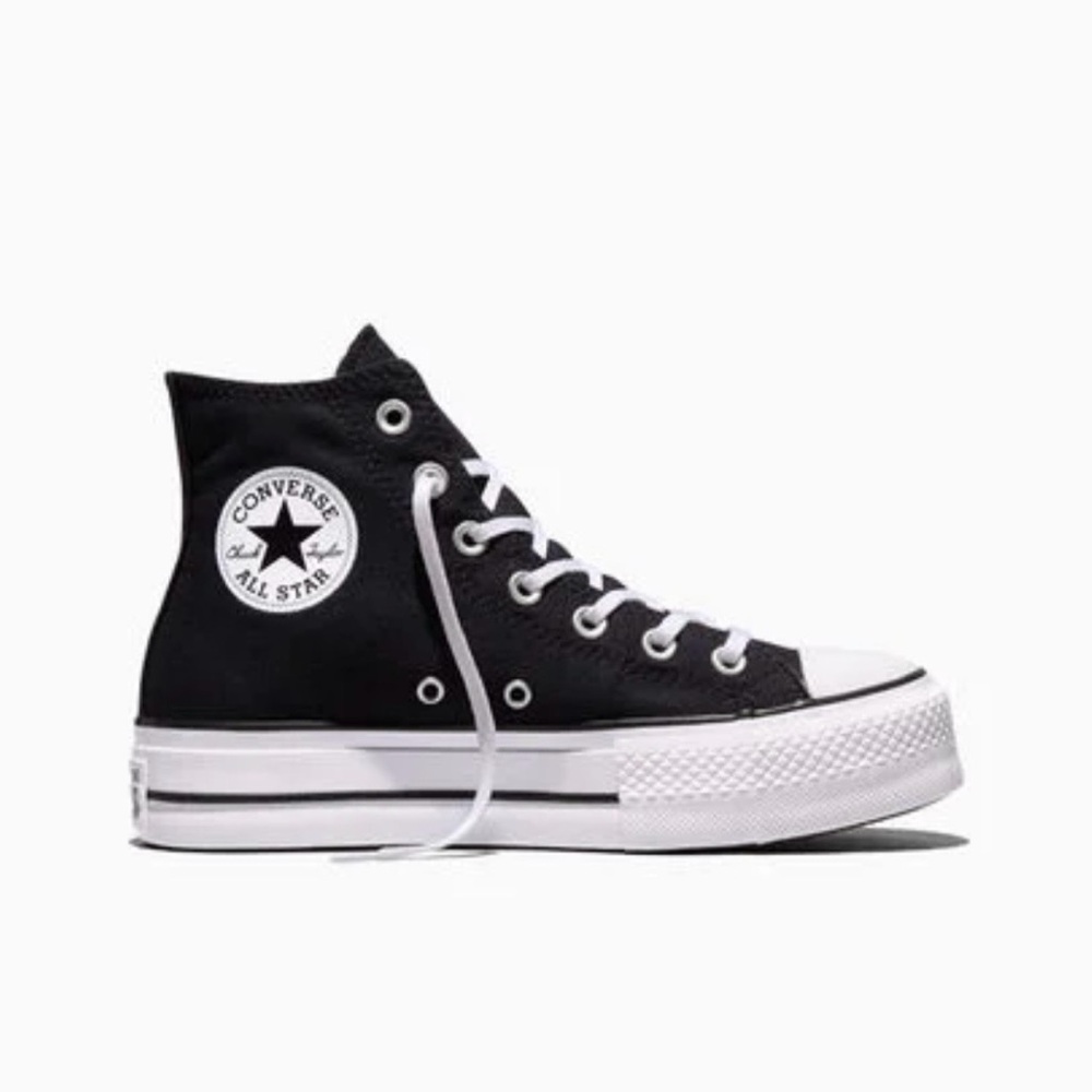 Converse Black & White Platform High Top Sneakers